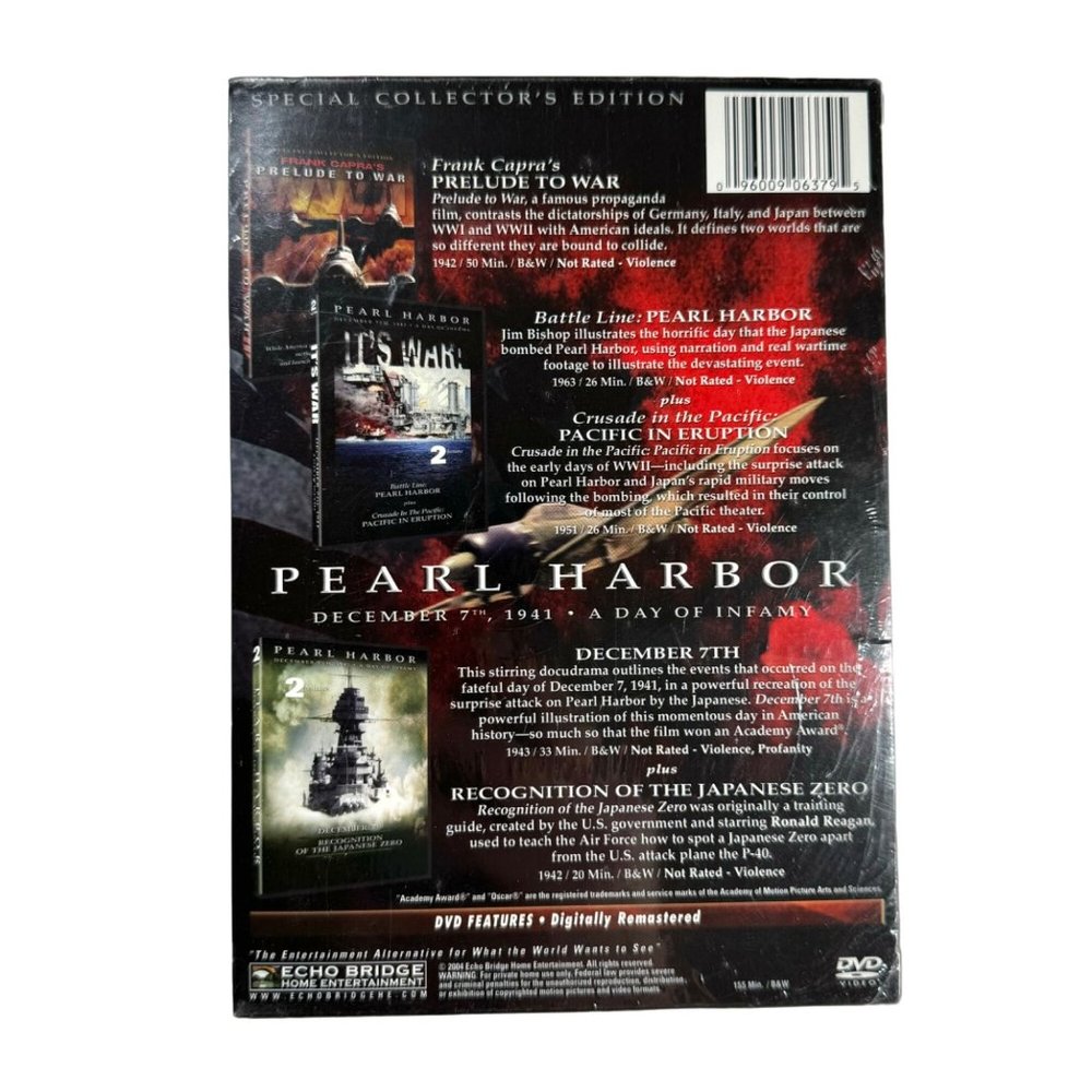 PEARL HARBOR IT'S WAR : DEC 7TH , 1941 A Day of Infamy (3-DISC DVD - SET) SEALED - Picture 2 of 7